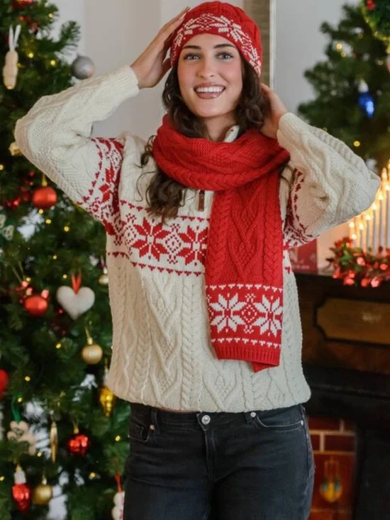 ARAN SWEATER MARKET Irish Knit 100% Wool Cream Cable Knit Half-Zip Sweater - Picture 10 of 14